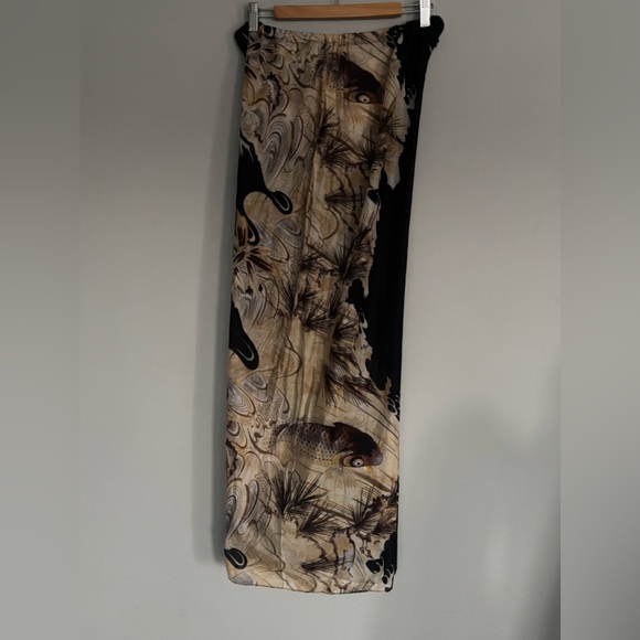 Jean Paul Gaultier Soleil Black and Beige Wide-Leg Trousers - Picture 3 of 8